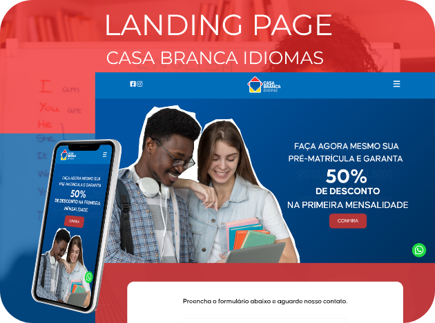 Projeto Web de Layout da empresa Casa Branca Idiomas